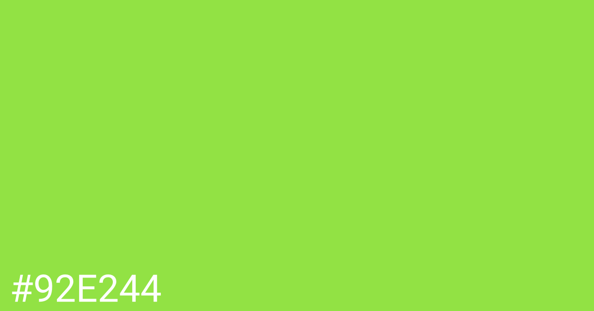 Hex color #92e244 graphic