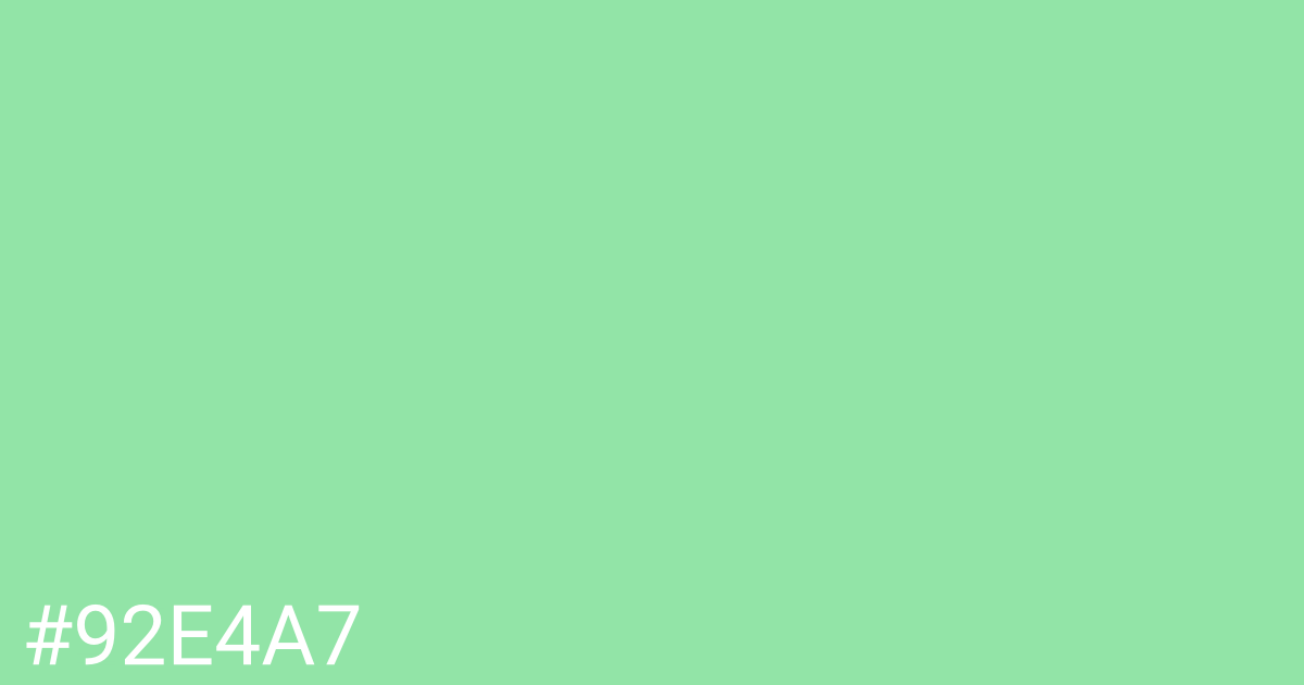 Hex color #92e4a7 graphic