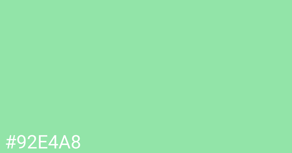 Hex color #92e4a8 graphic