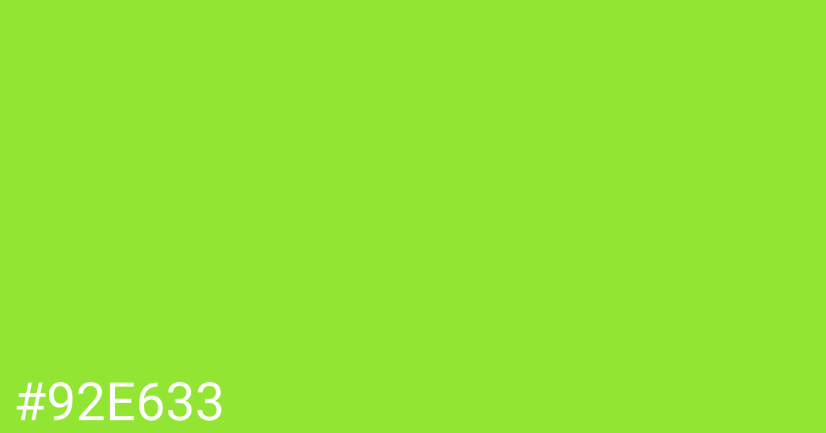 Hex color #92e633 graphic