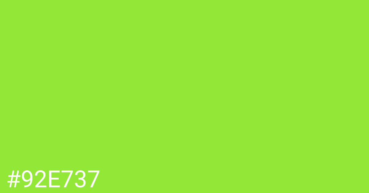 Hex color #92e737 graphic