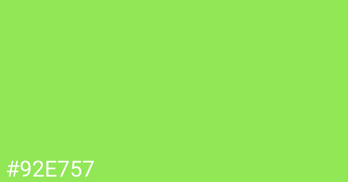 Hex color #92e757 graphic