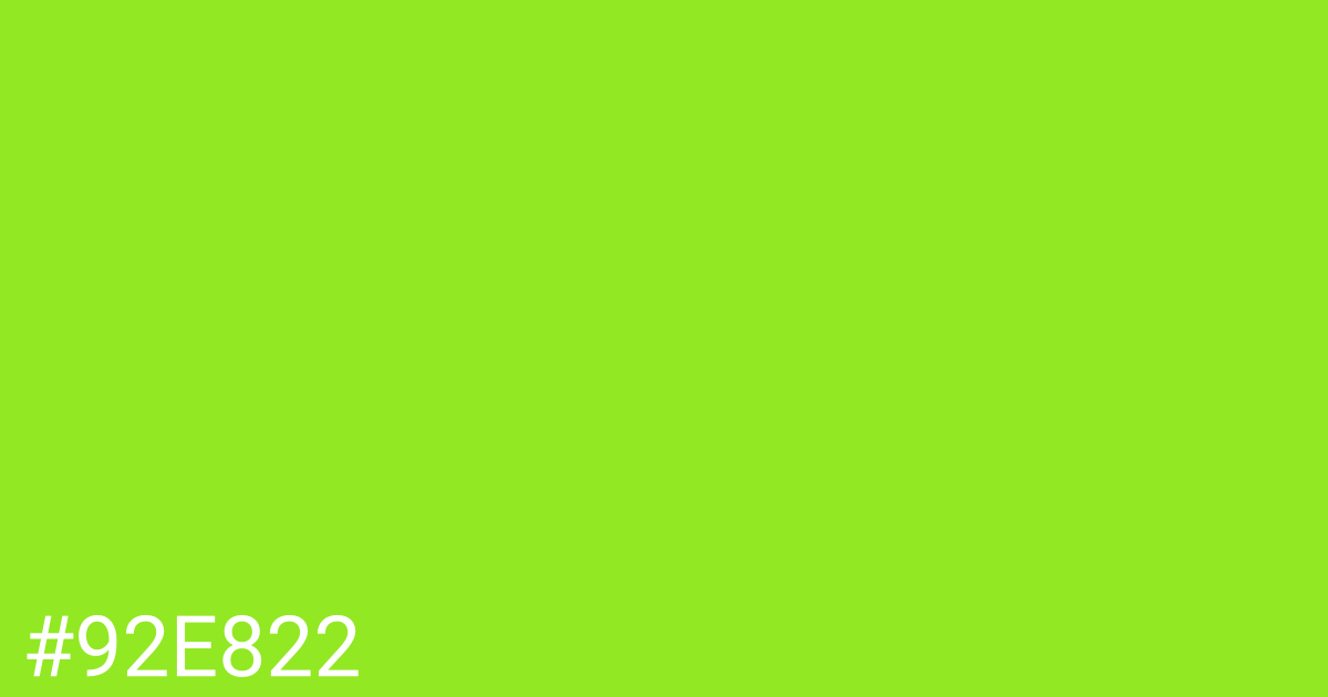 Hex color #92e822 graphic