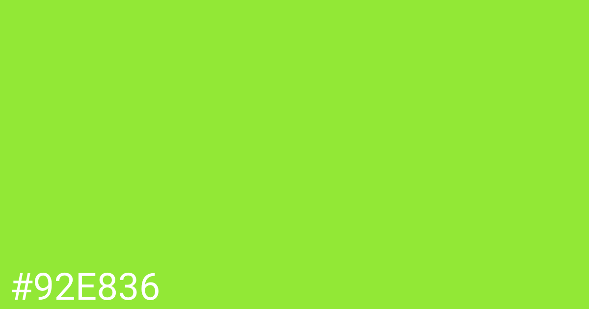Hex color #92e836 graphic