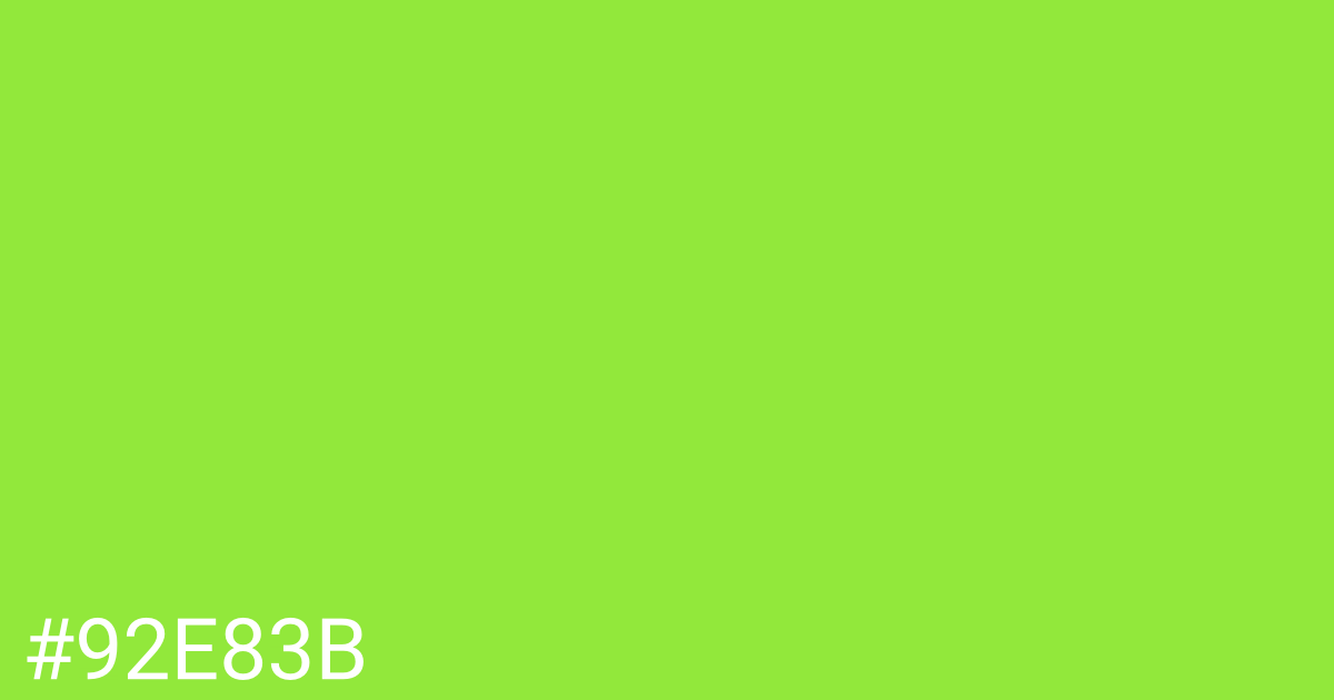 Hex color #92e83b graphic