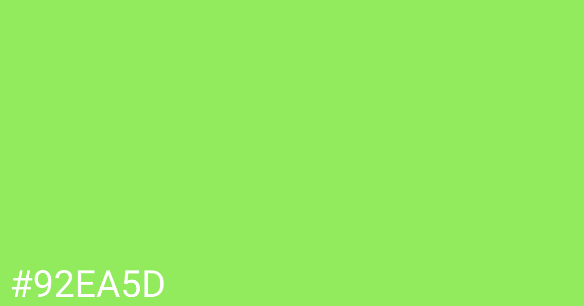 Hex color #92ea5d graphic