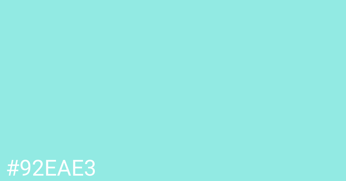 Hex color #92eae3 graphic