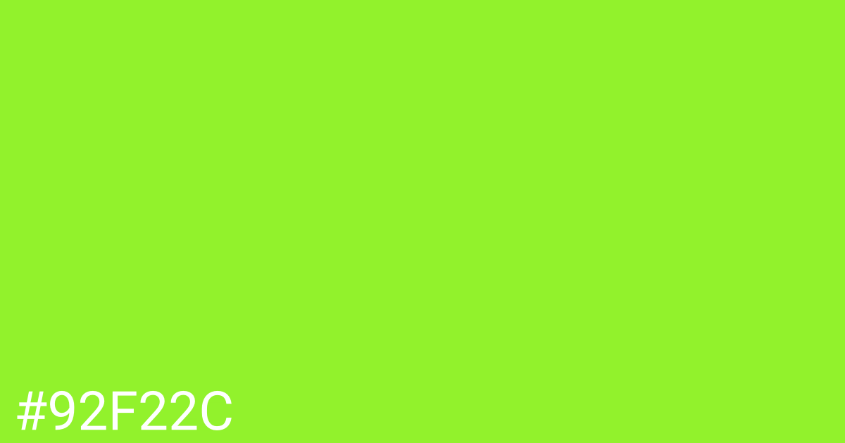 Hex color #92f22c graphic