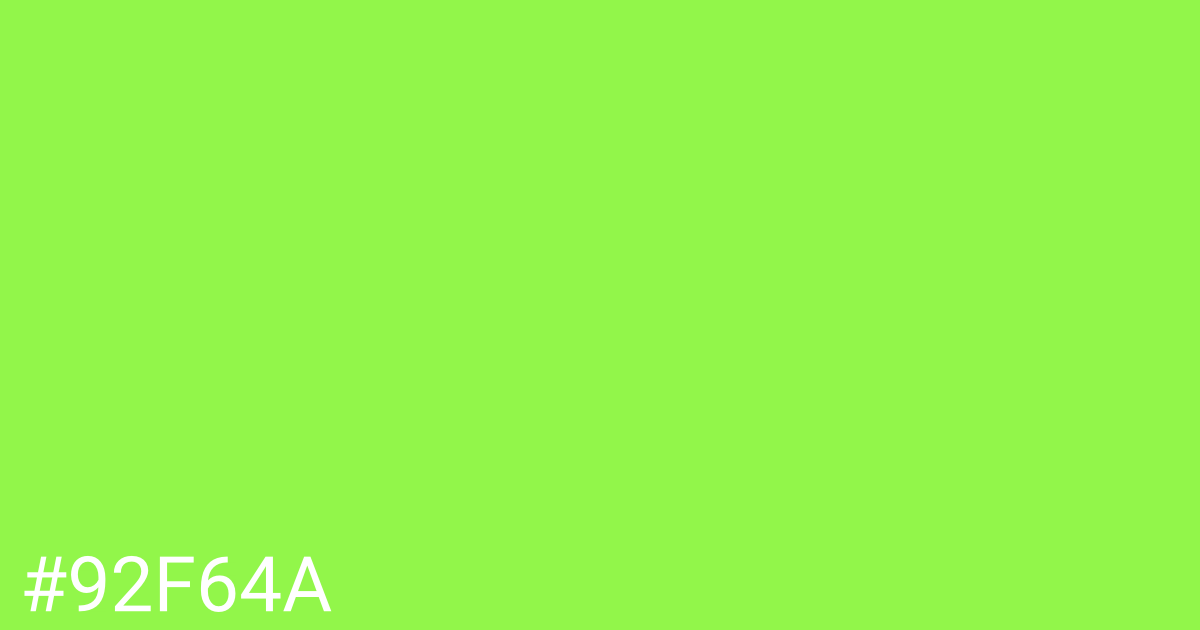 Hex color #92f64a graphic