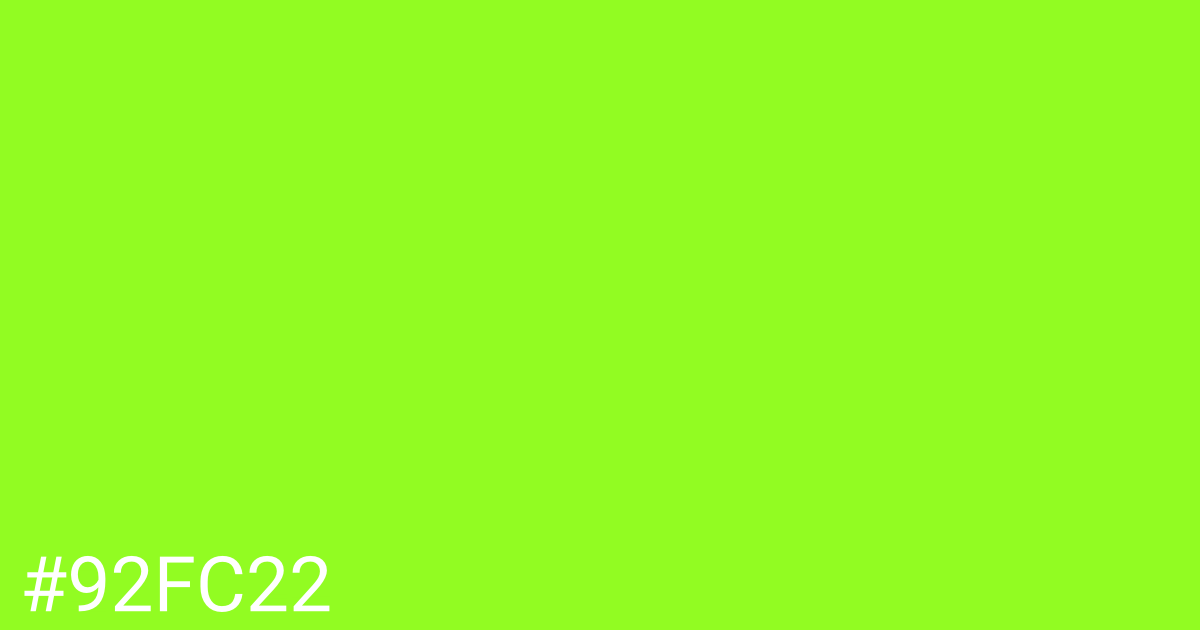 Hex color #92fc22 graphic