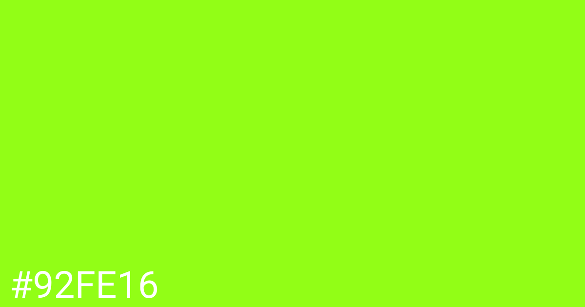 Hex color #92fe16 graphic