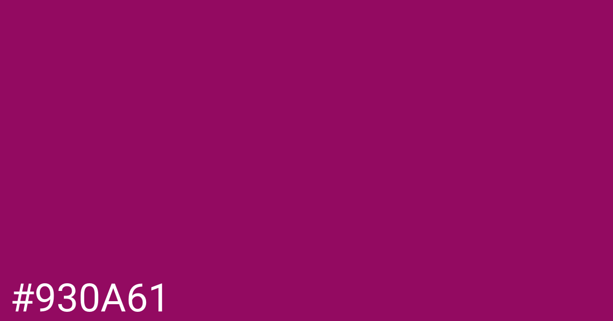 Hex color #930a61 graphic