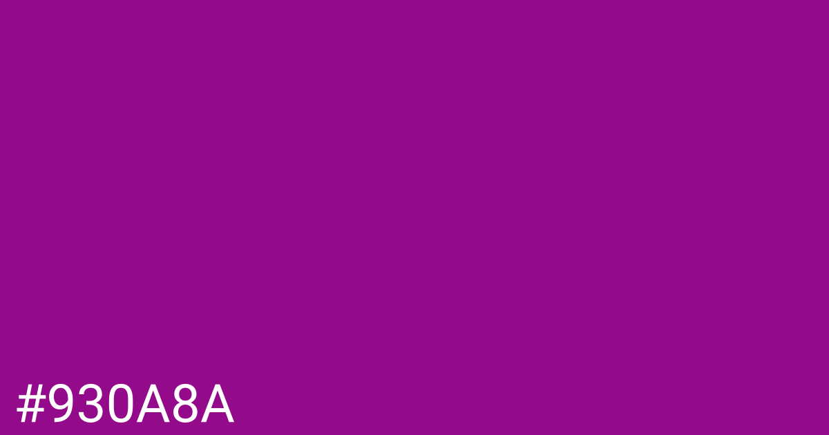 Hex color #930a8a graphic