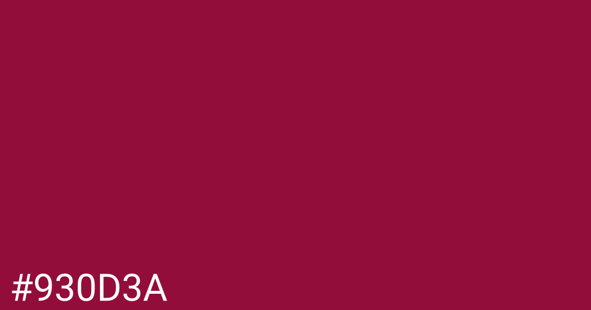 Hex color #930d3a graphic