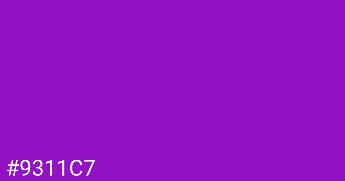 Hex color #9311c7 graphic