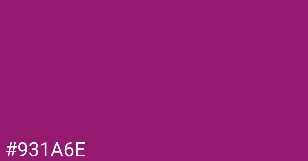 Hex color #931a6e graphic