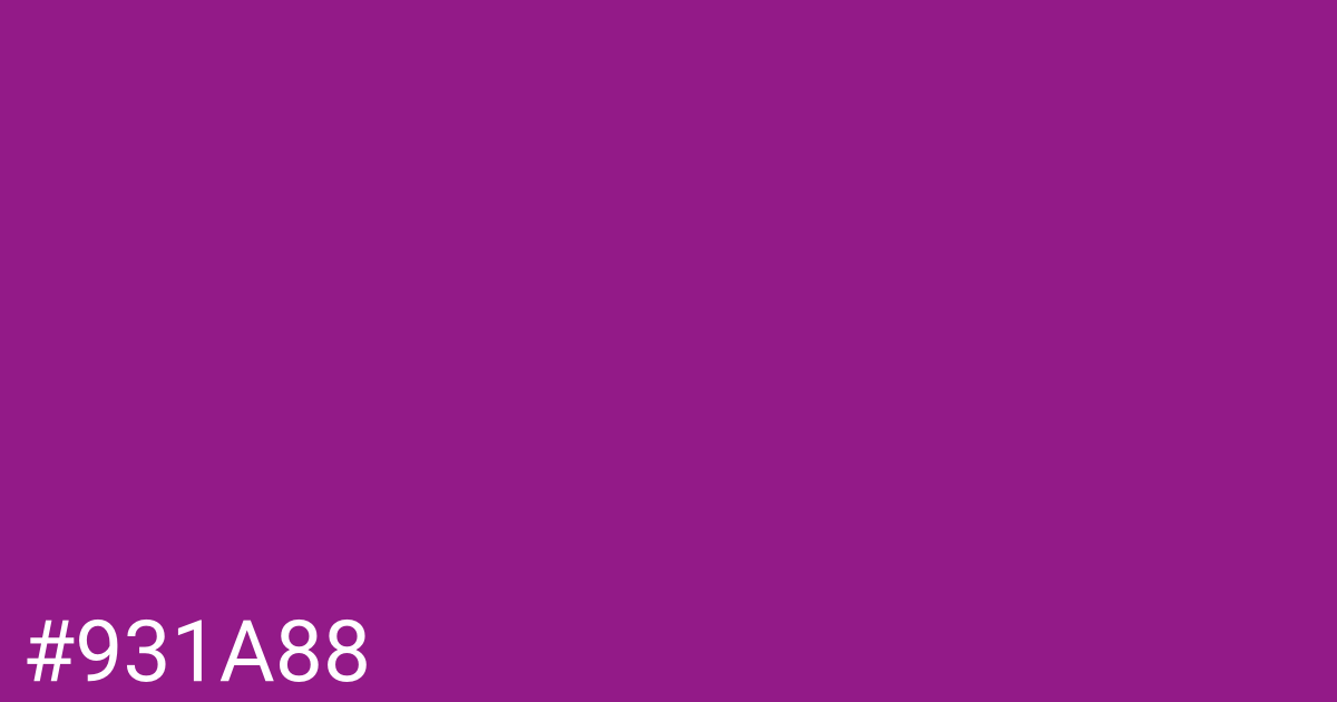 Hex color #931a88 graphic