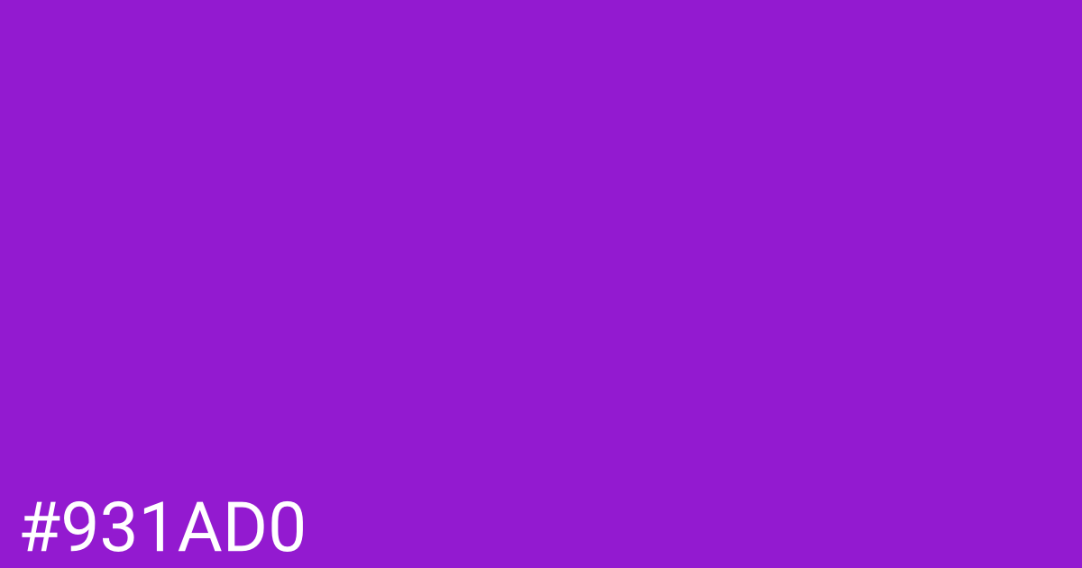 Hex color #931ad0 graphic