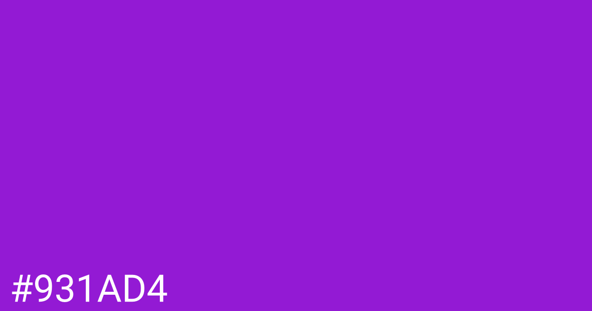 Hex color #931ad4 graphic