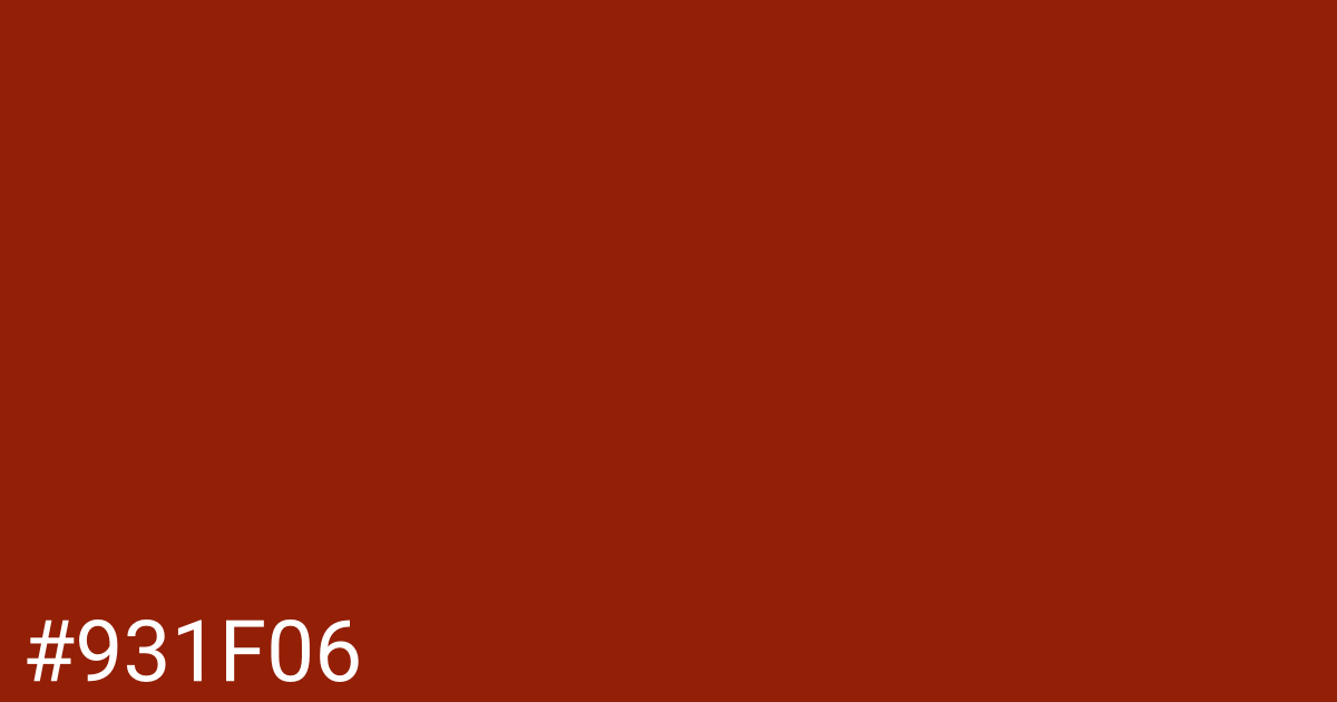 Hex color #931f06 graphic