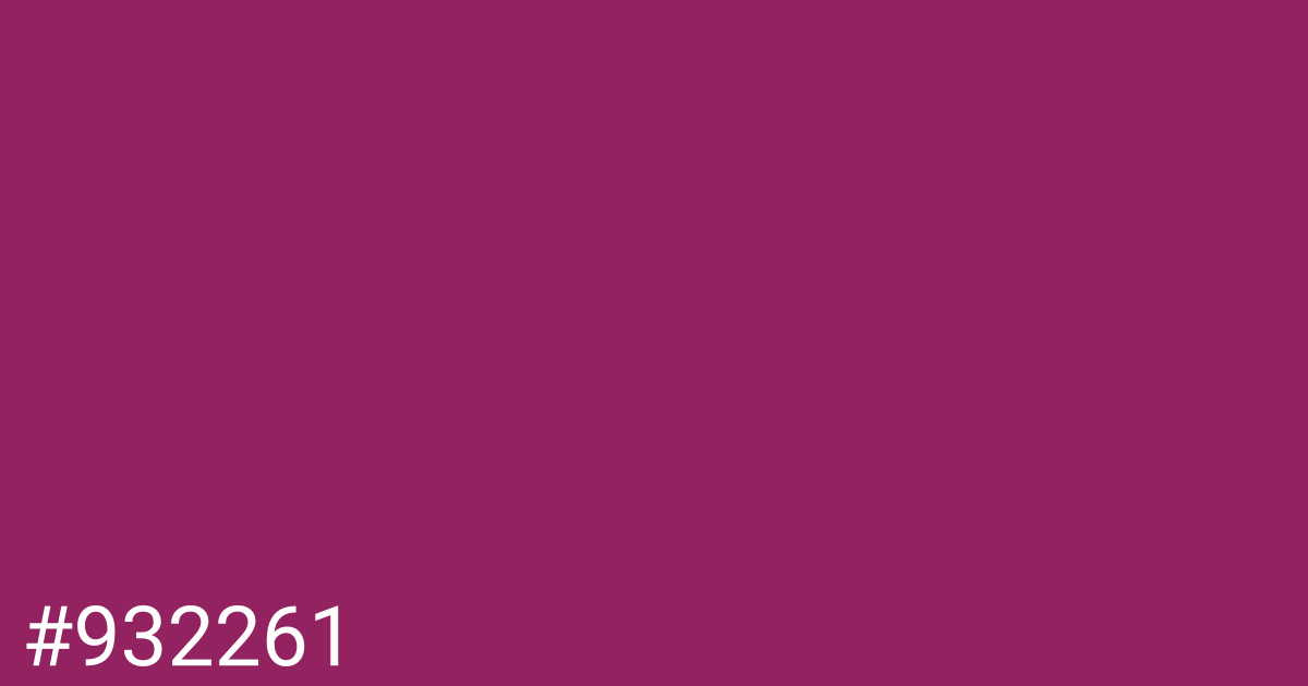 Hex color #932261 graphic