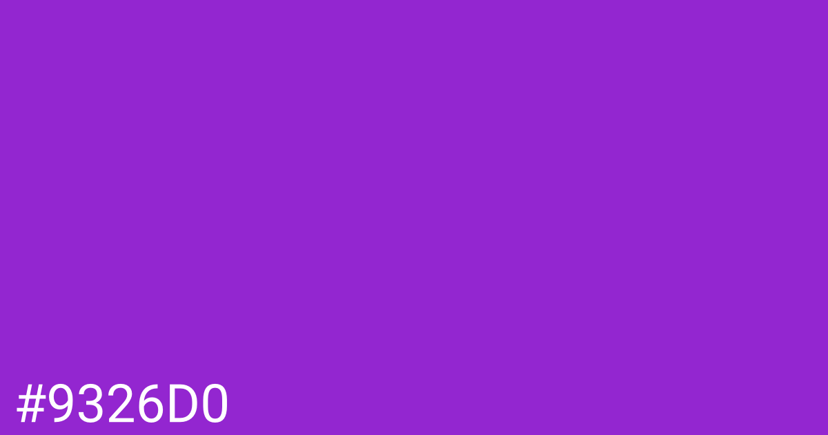 Hex color #9326d0 graphic
