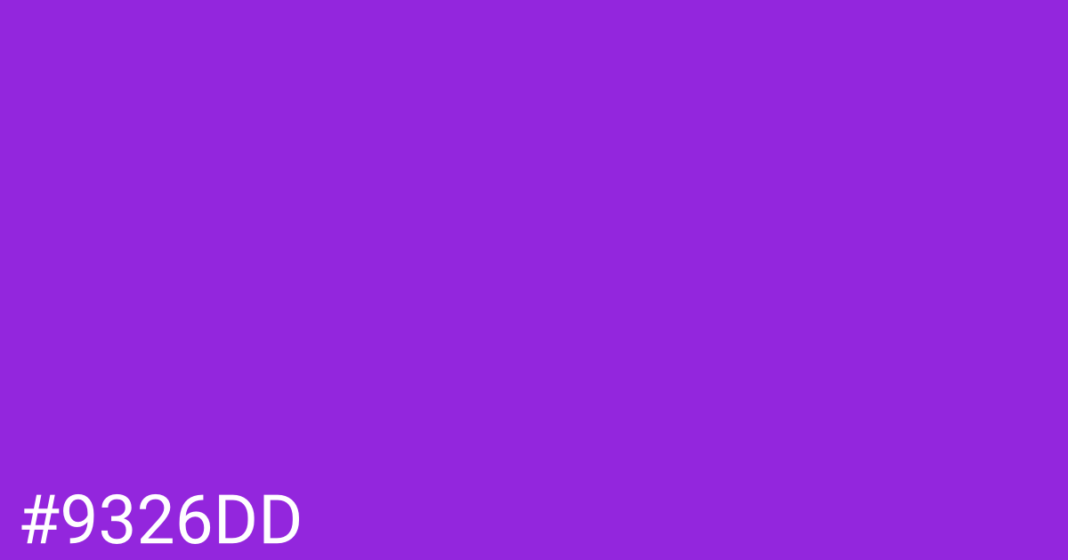 Hex color #9326dd graphic