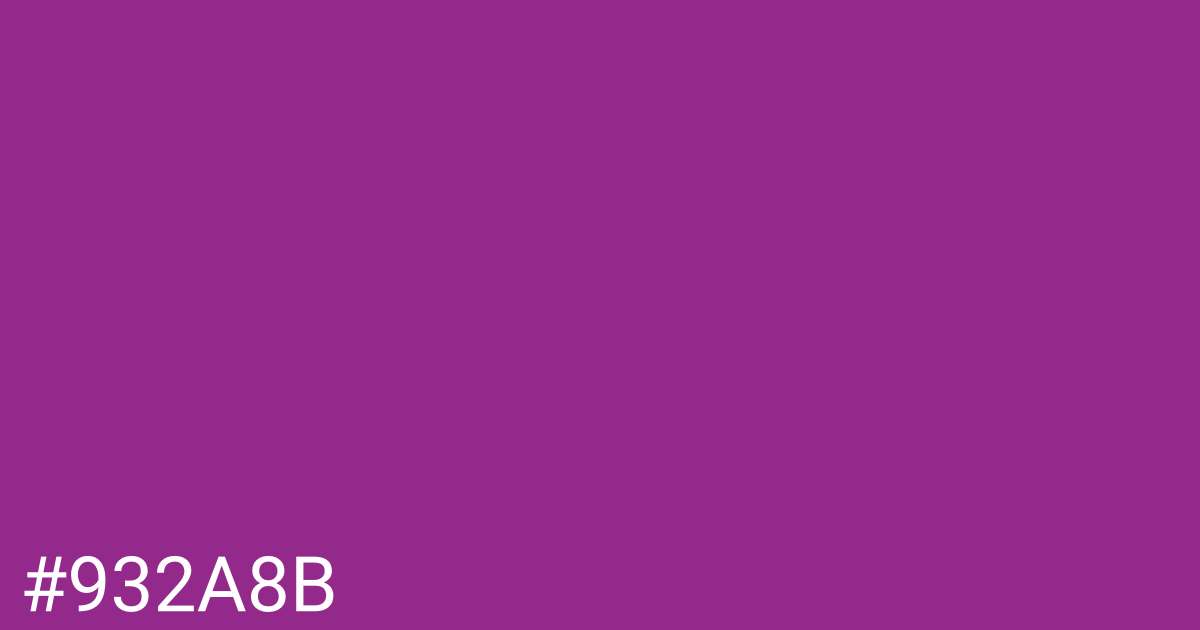 Hex color #932a8b graphic