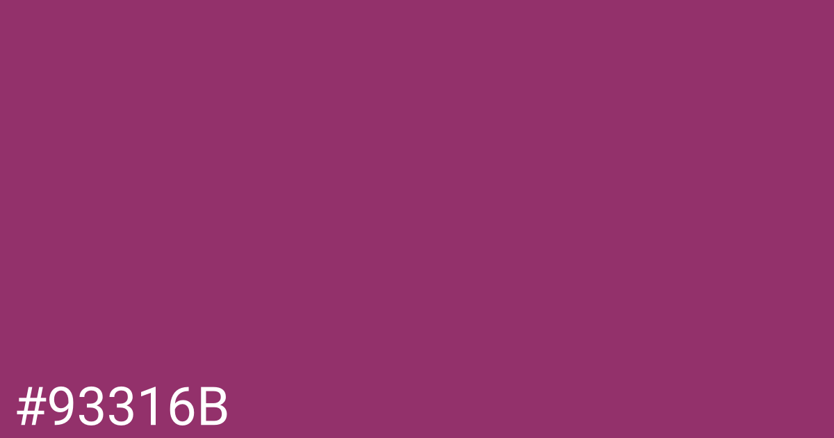 Hex color #93316b graphic