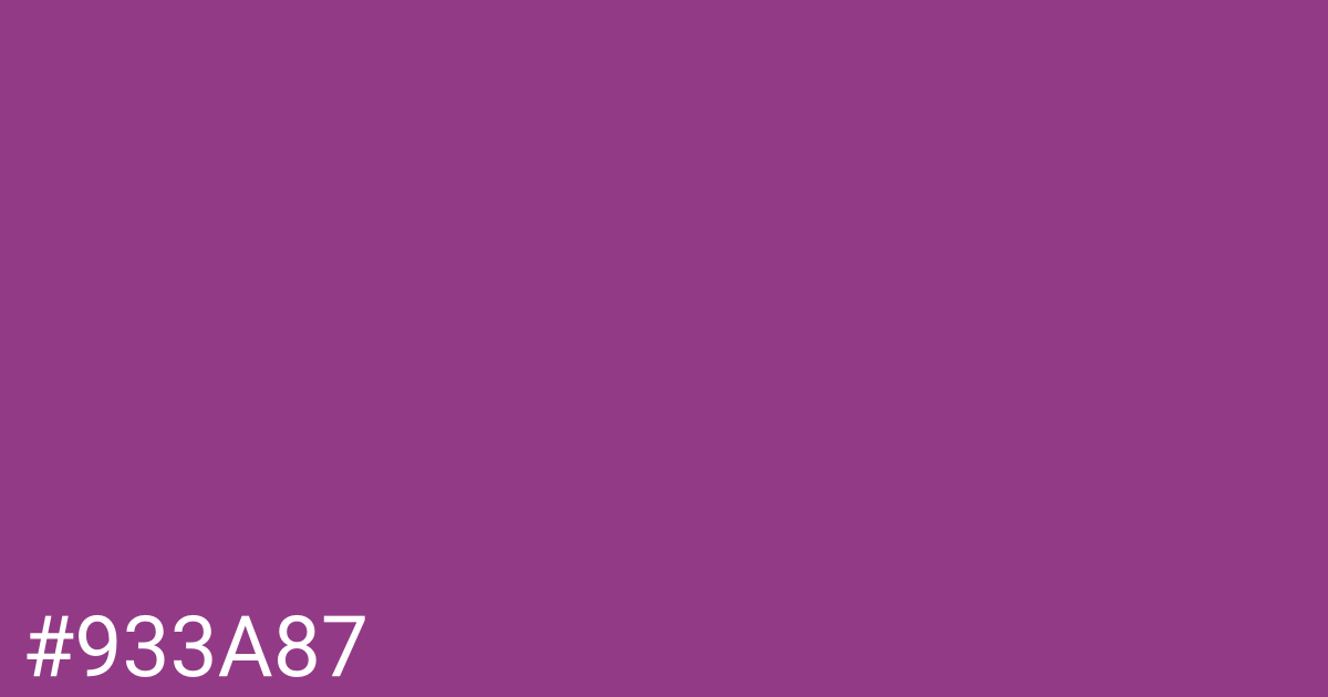 Hex color #933a87 graphic