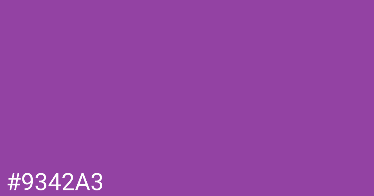 Hex color #9342a3 graphic