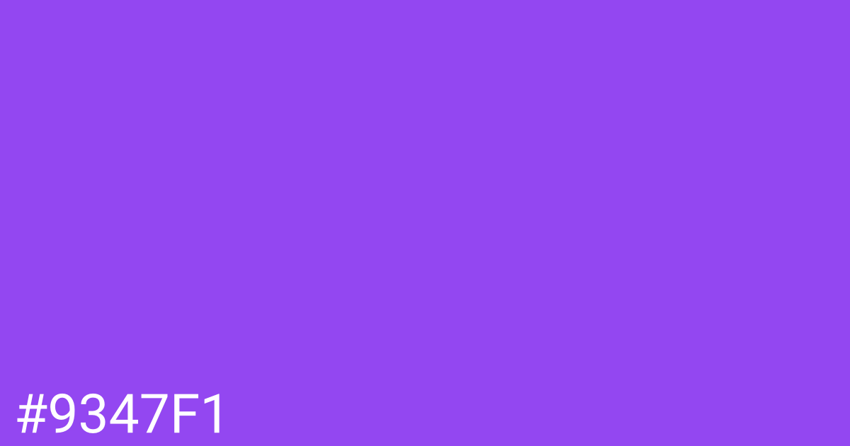 Hex color #9347f1 graphic