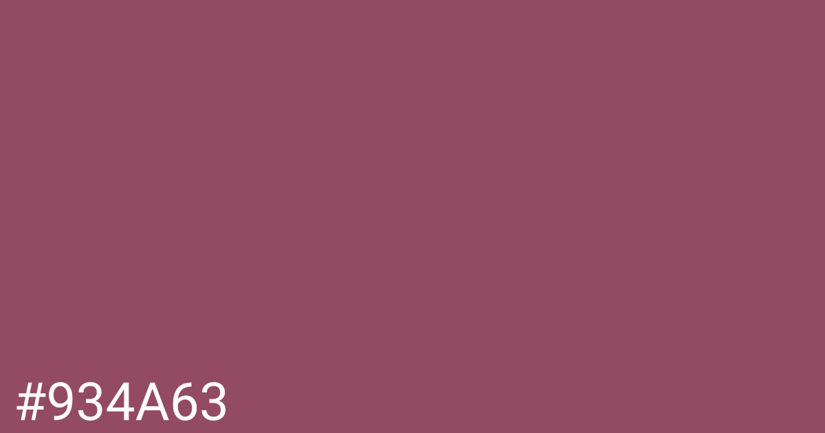 Hex color #934a63 graphic