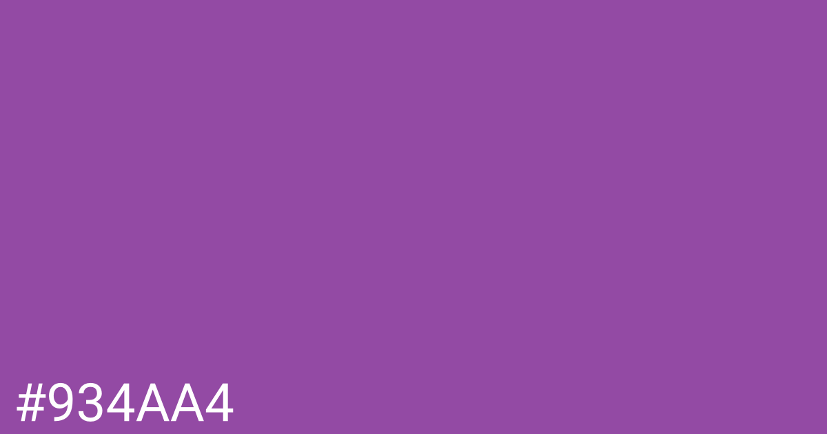 Hex color #934aa4 graphic