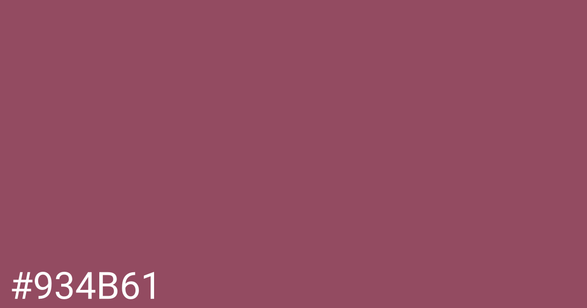 Hex color #934b61 graphic