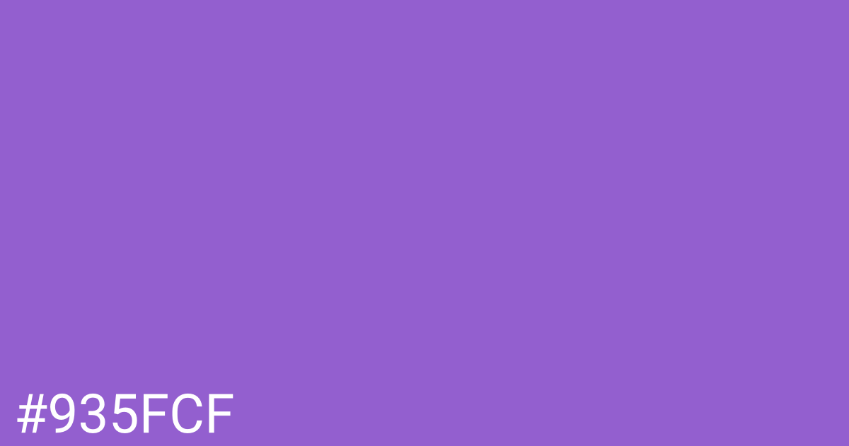 Hex color #935fcf graphic