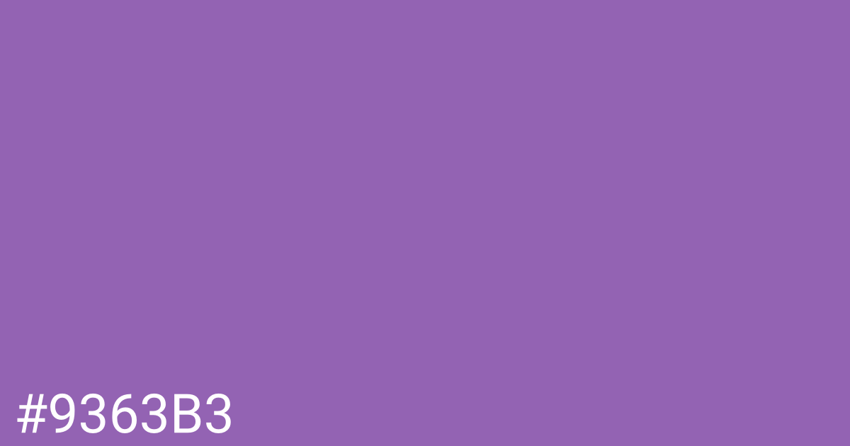 Hex color #9363b3 graphic