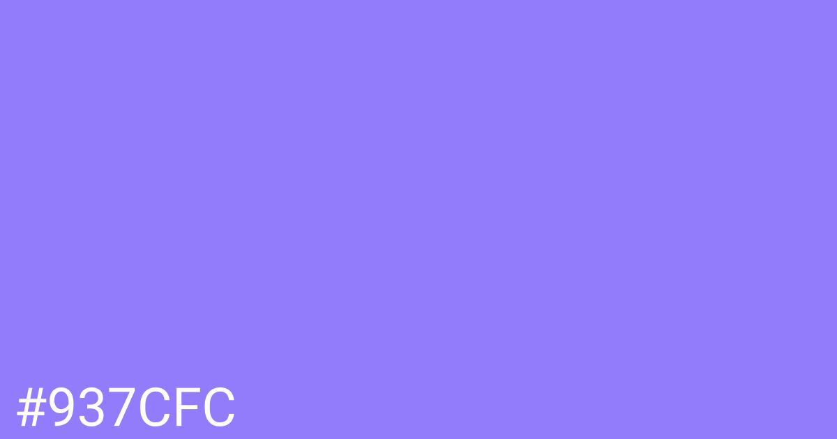 Hex color #937cfc graphic