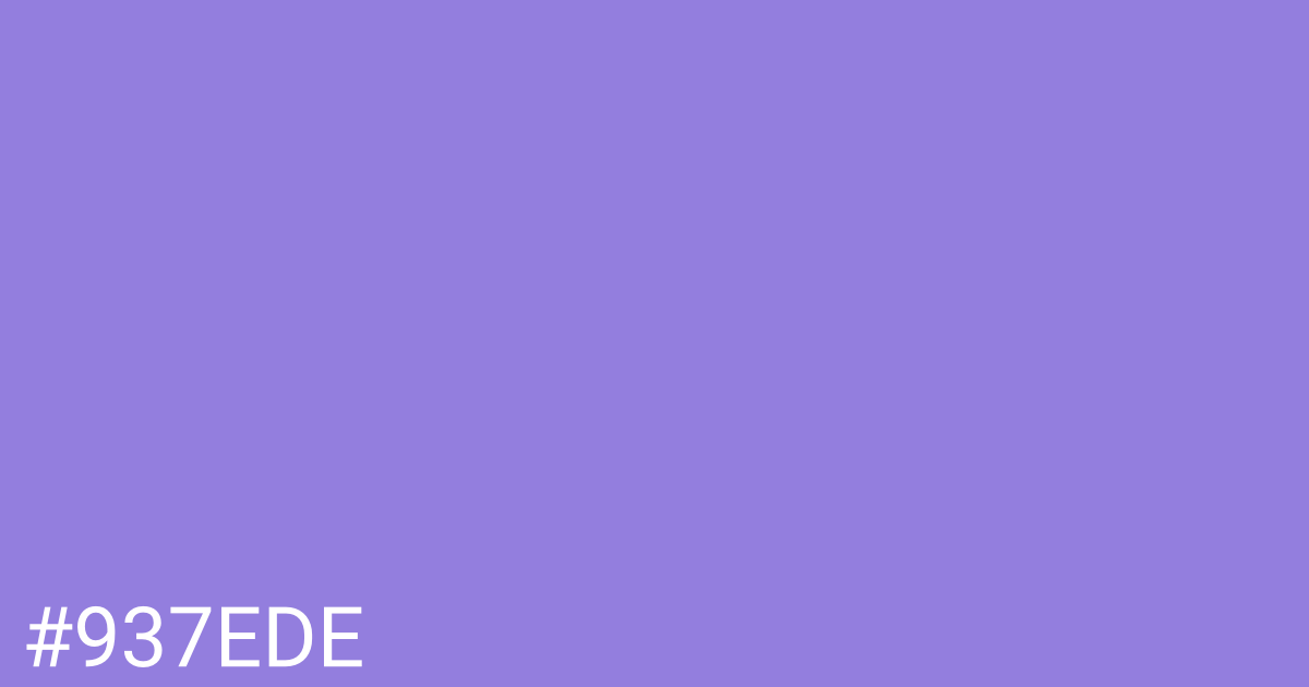 Hex color #937ede graphic