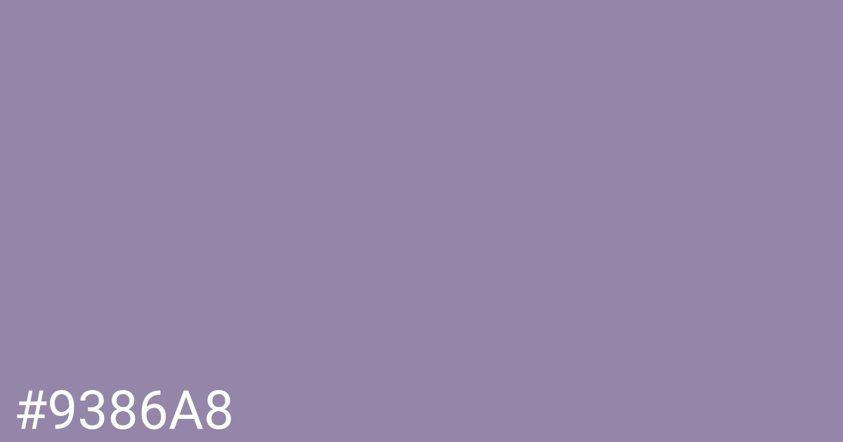 Hex color #9386a8 graphic