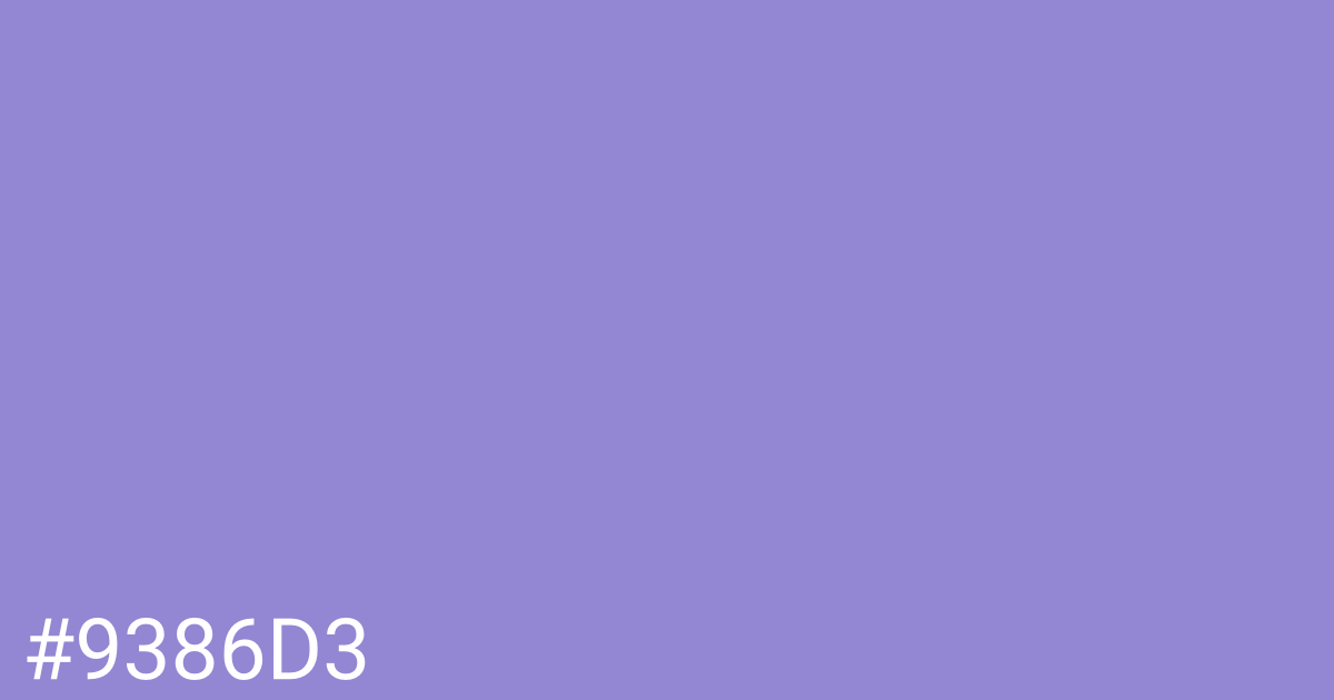 Hex color #9386d3 graphic