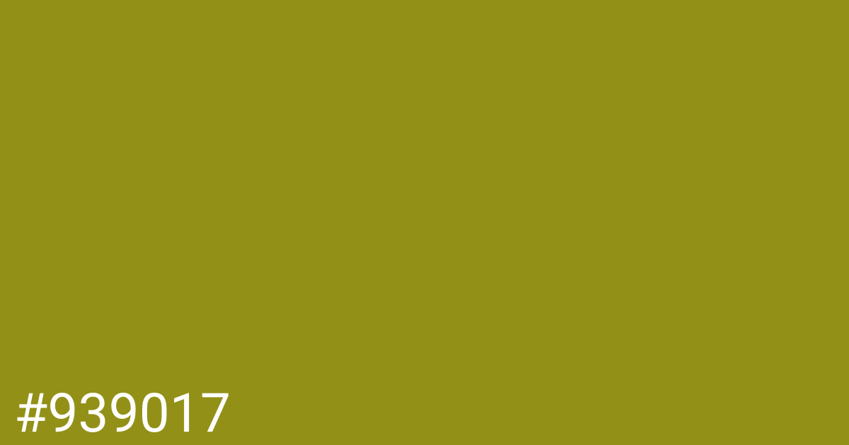 Hex color #939017 graphic