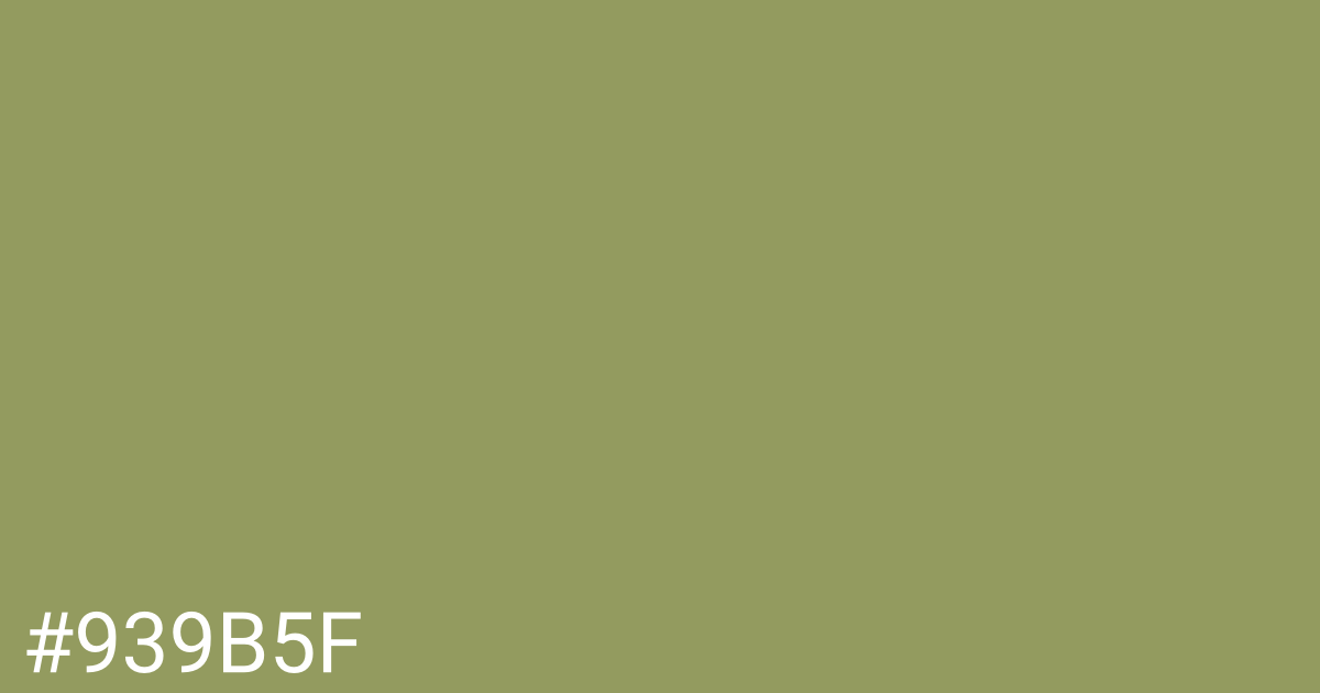 Hex color #939b5f graphic