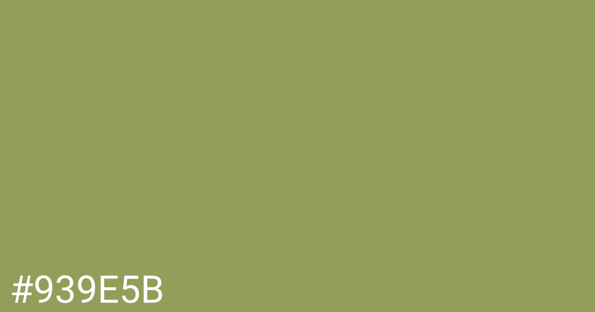 Hex color #939e5b graphic