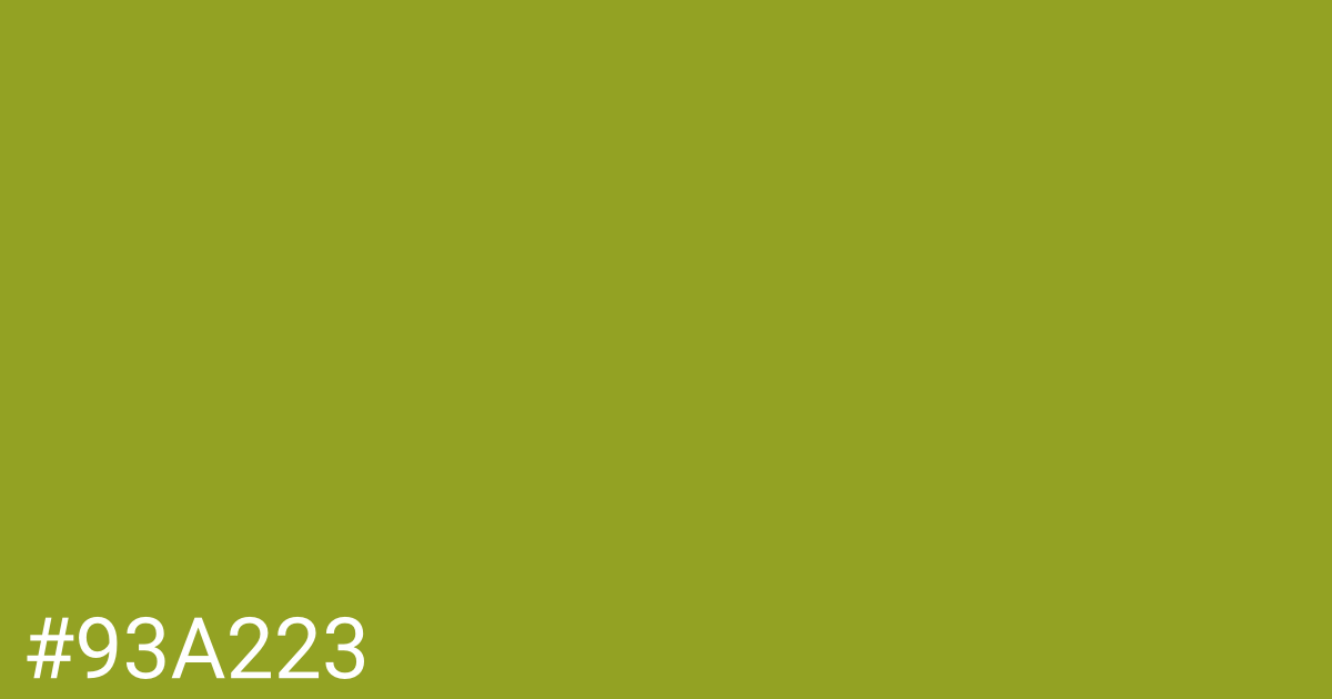 Hex color #93a223 graphic