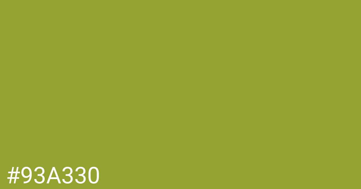 Hex color #93a330 graphic