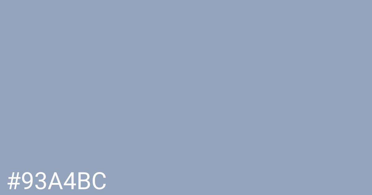 Hex color #93a4bc graphic