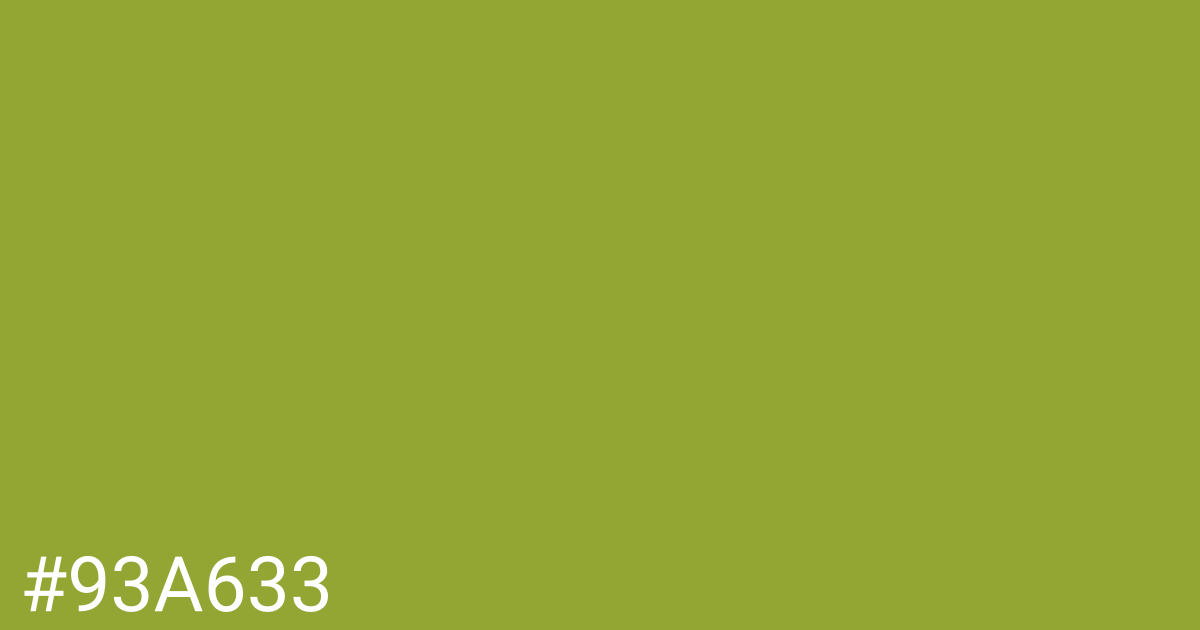 Hex color #93a633 graphic