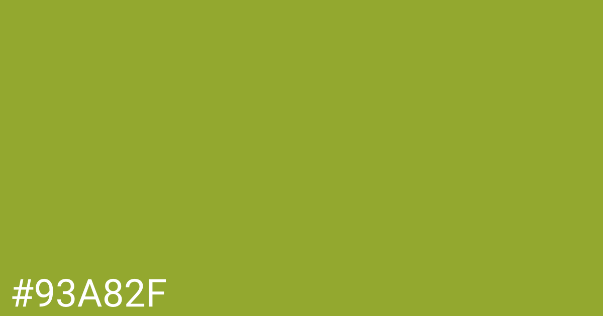 Hex color #93a82f graphic