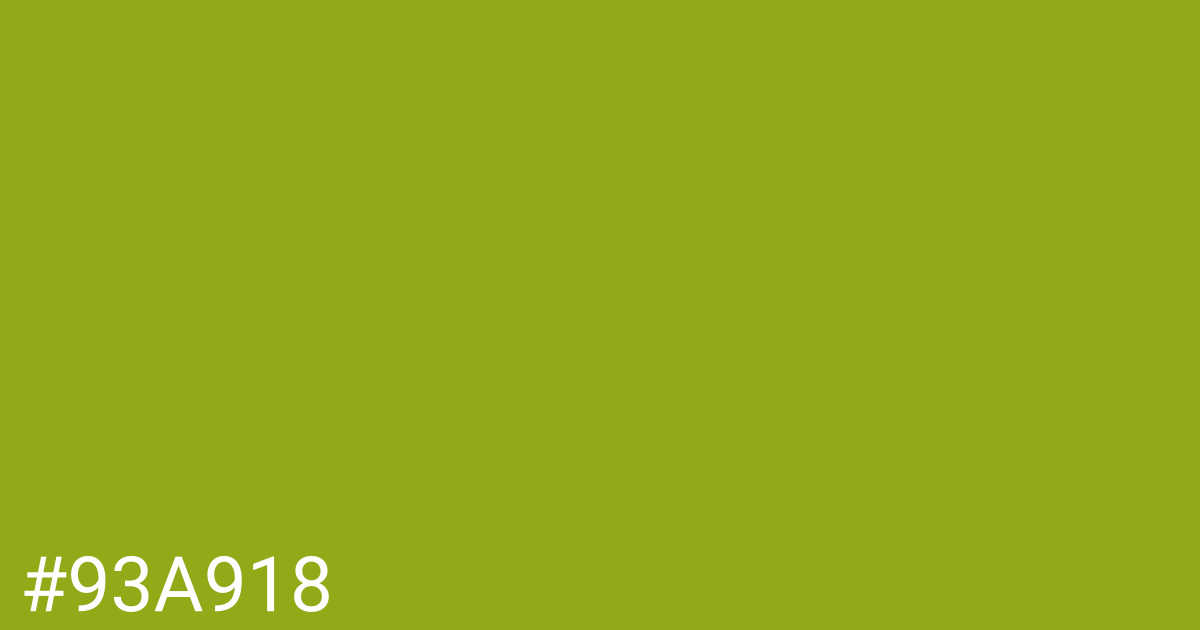 Hex color #93a918 graphic